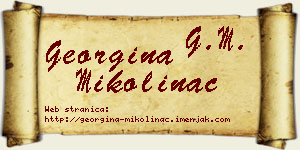Georgina Mikolinac vizit kartica